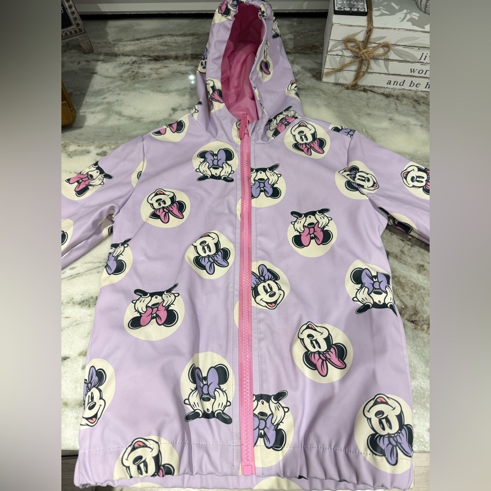 Disney Kids Lavender Minnie Mouse Raincoat